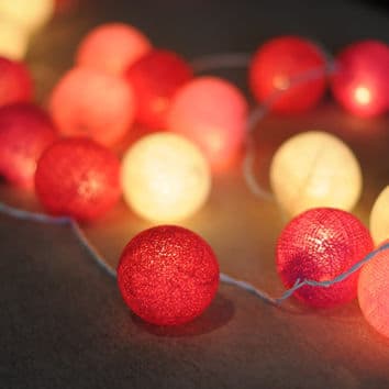 String Light Festival Decoration Indoor Lamp Cotton Ball